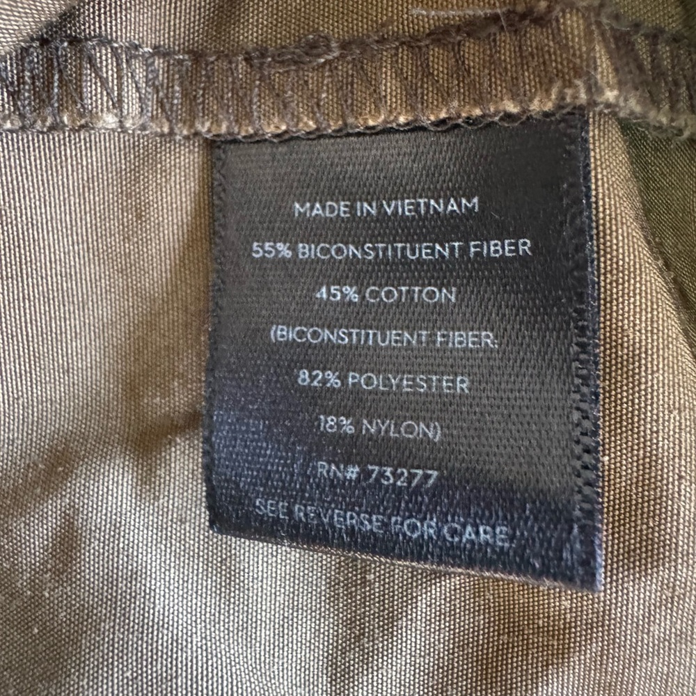 Simply Vera Vera Wang Olive Green Trench Coat Anorak Utility Jacket Petite XL - Picture 6 of 9